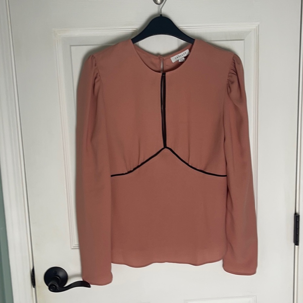NWT Topshop Rose Open Back Shirt - Sz 6